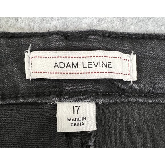 Adam Levine Black Jeans Women’s Size 17 Skinny Distressed Raw Hem - Picture 4 of 16